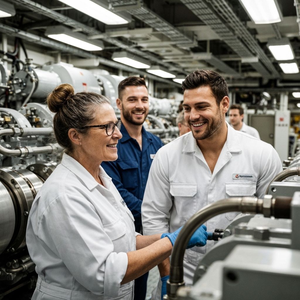 Marine engineering team